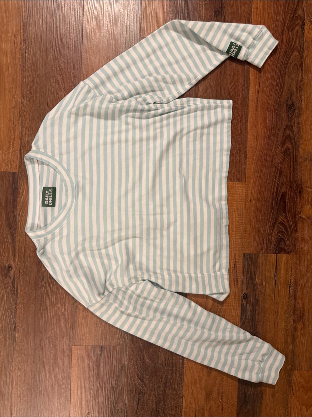 Daily Drills Lake Day & White Striped Crewneck Long Sleeve